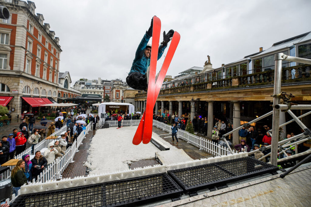 Peak Performance Covent Garden opening with snow