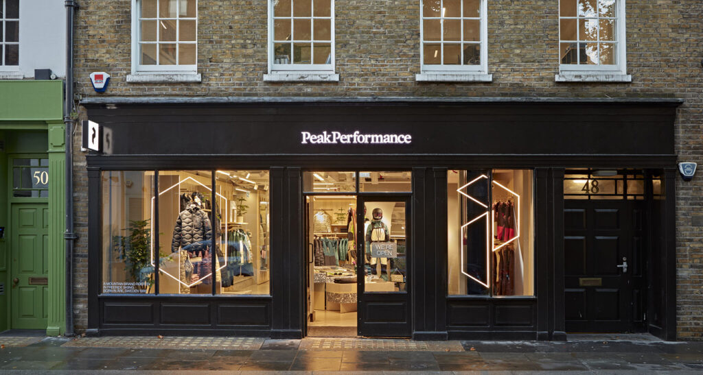 Peak Performance concept store in Covent Garden