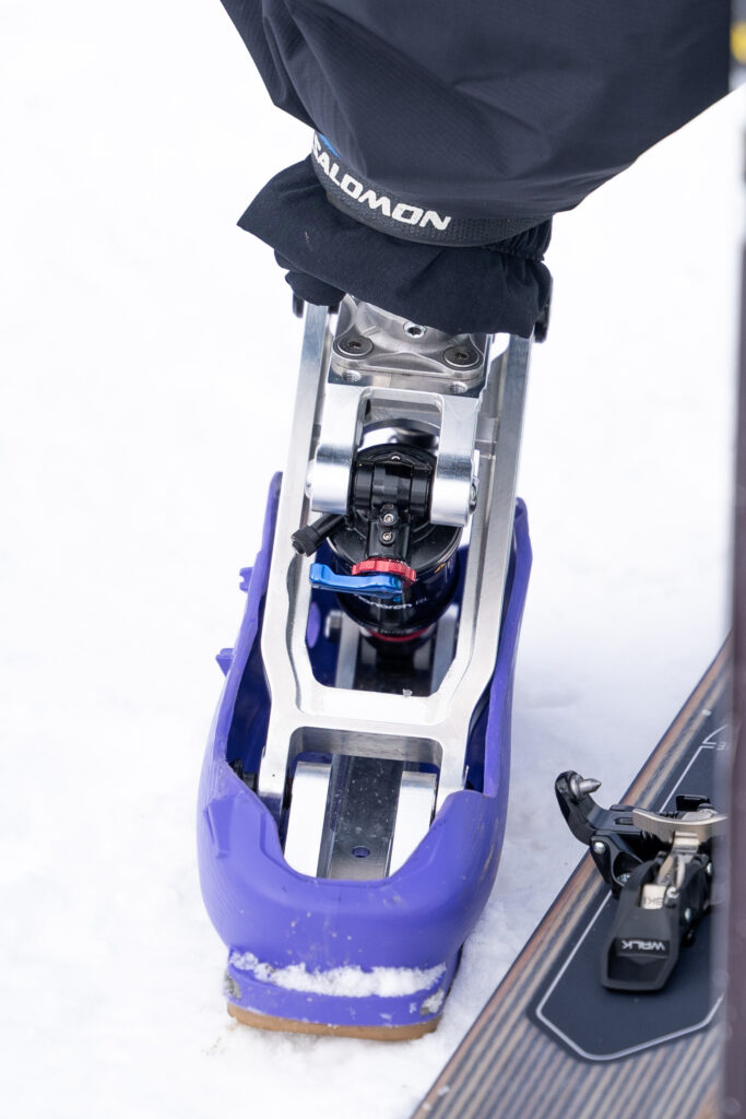 Salomon ski prosthetic.